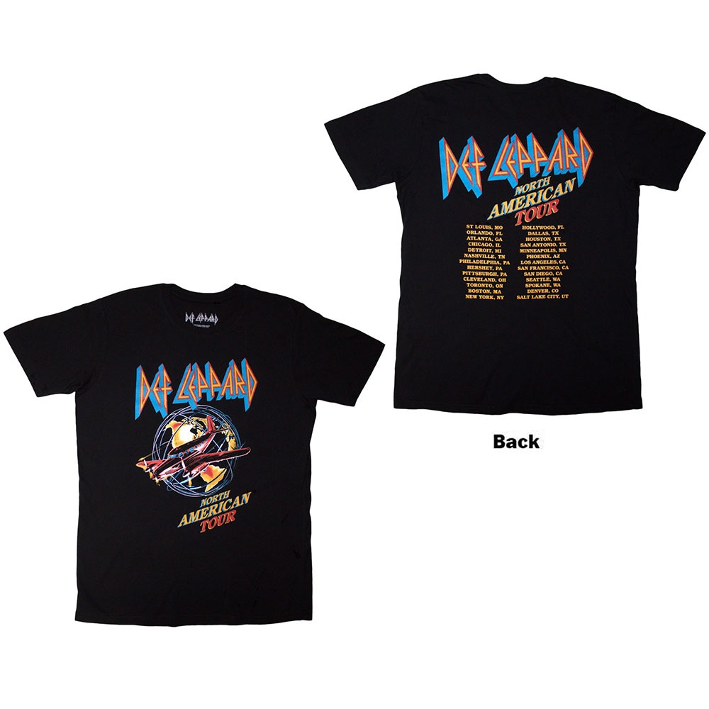 Def Leppard - North American Tour Heren T-shirt - Zwart